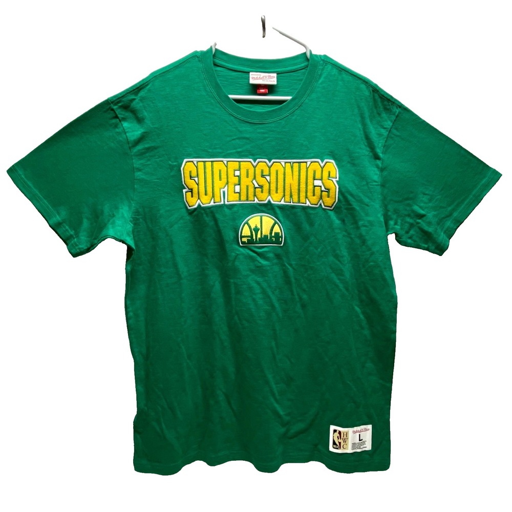 Seattle Supersonics NBA Shirt Men's L Sonics Basketball HWC Mitchell & Ness NWOT